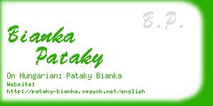 bianka pataky business card